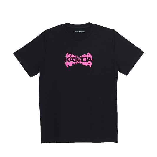 Camiseta Logo Rosa Preta